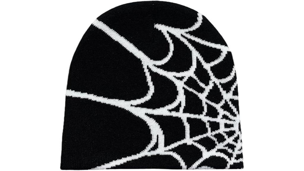 gothic spider pattern hat