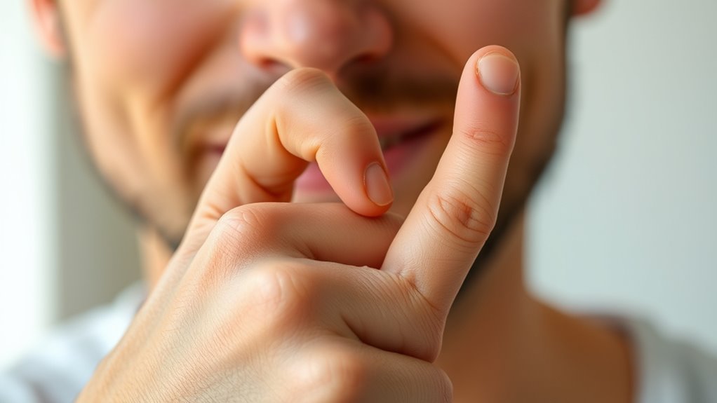 guy s affectionate hand gesture