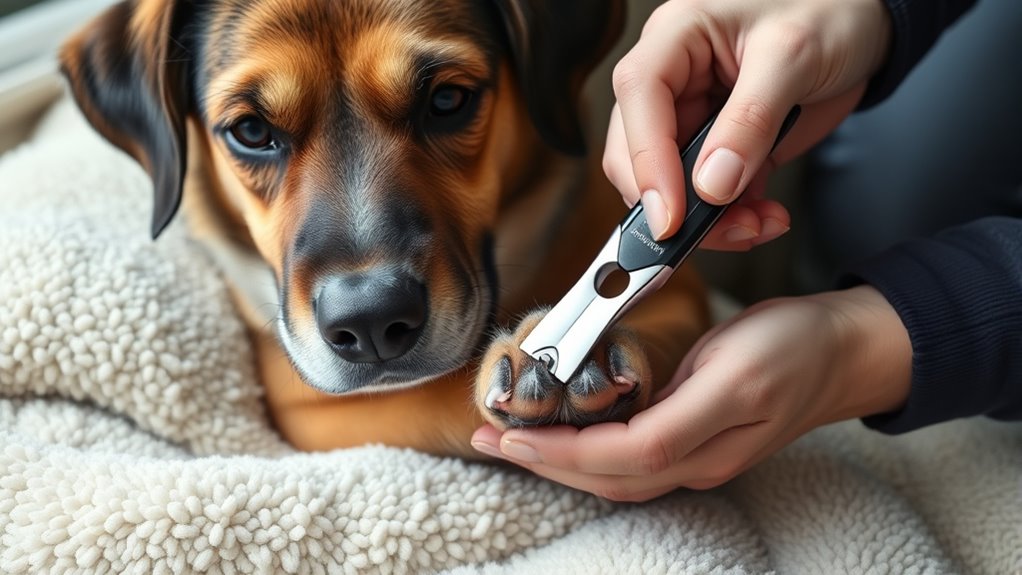 handling paws with positive reinforcement