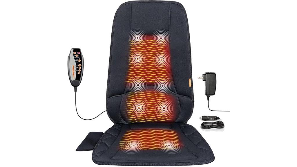 heated vibrating massage cushion