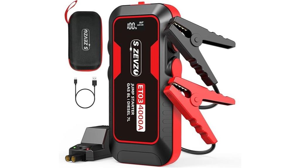 high capacity vehicle jump starter