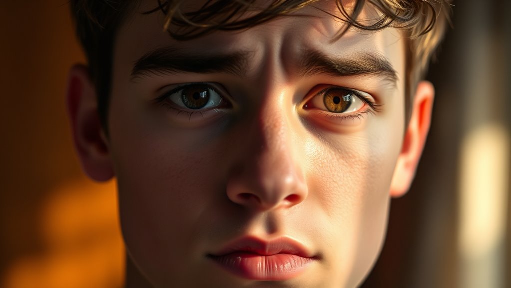 interpreting a guy s sad face