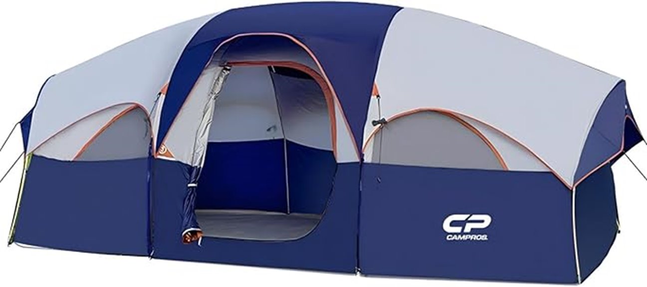large 8 person camping tent