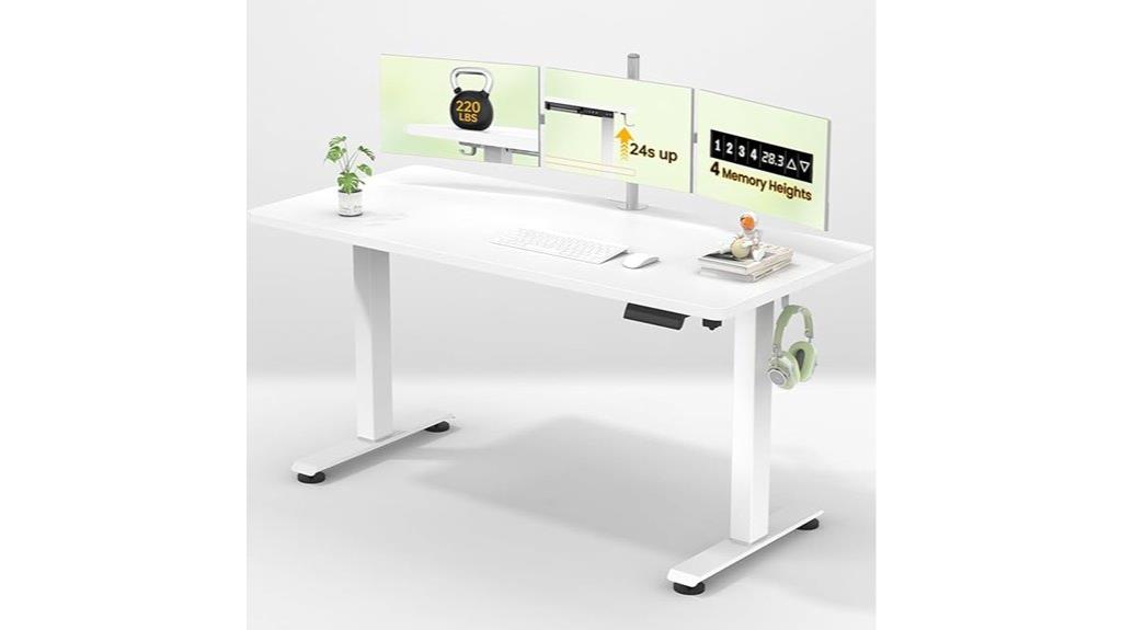 large adjustable work desk