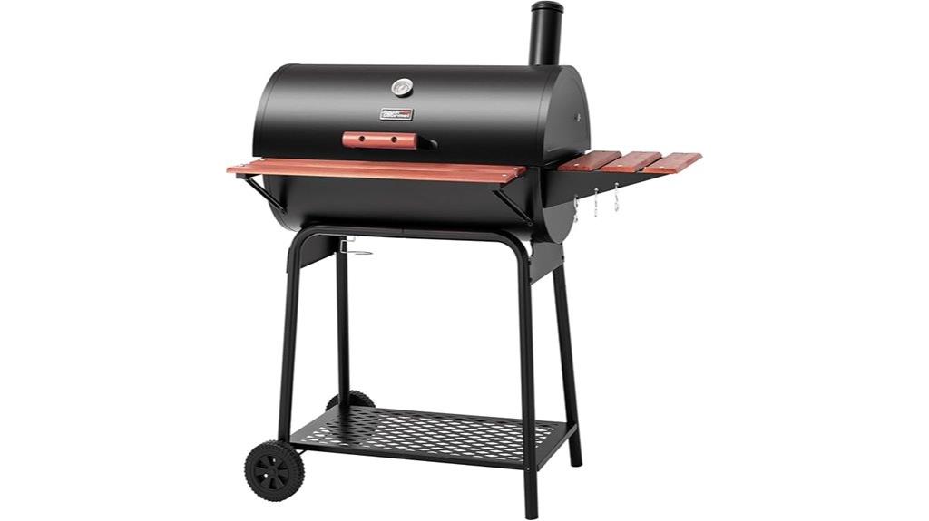 large barrel charcoal grill