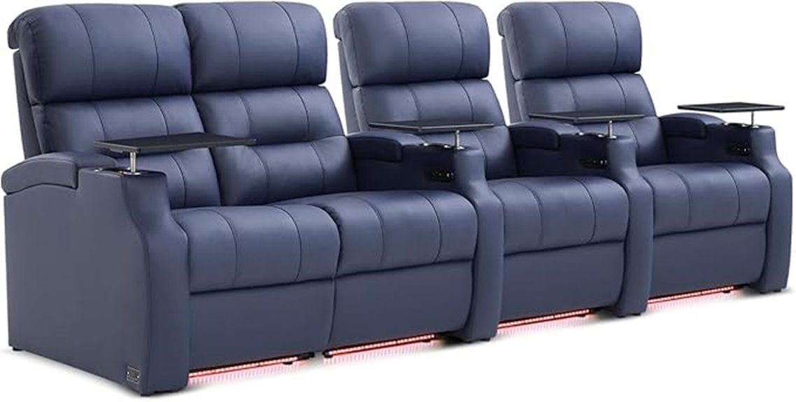 leather recliner with power
