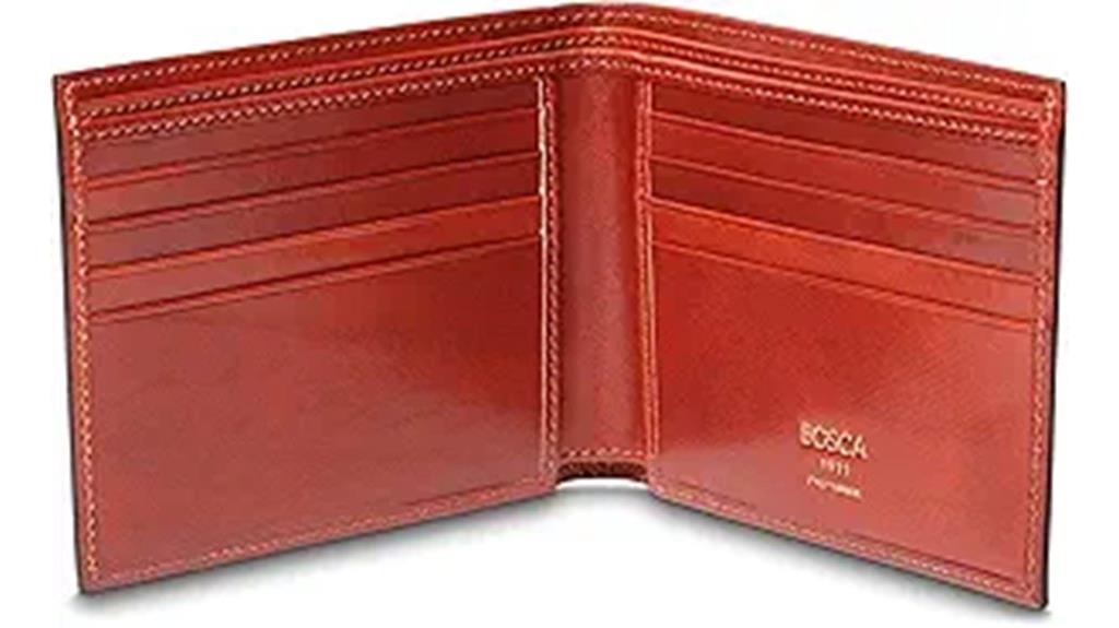 leather rfid bifold wallet