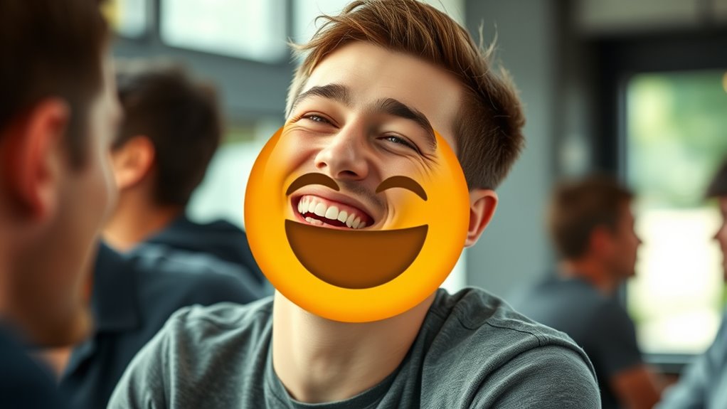 lightening mood with playful emojis