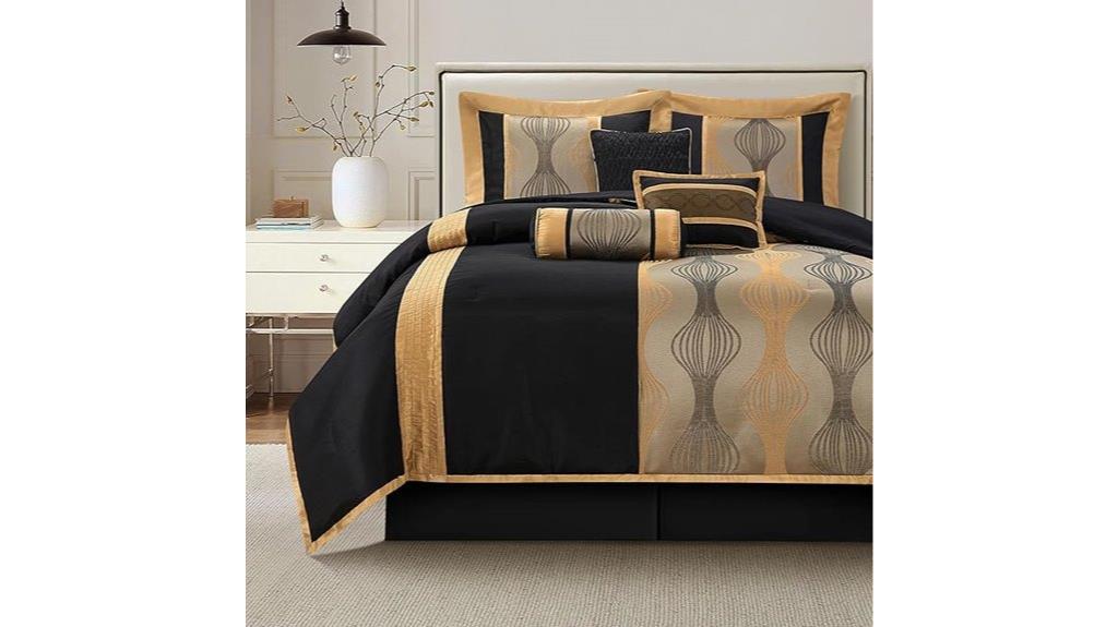 luxurious black gold bedding