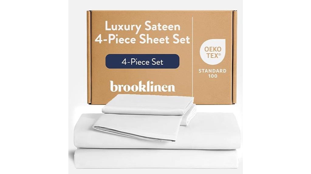 luxury white sateen sheets