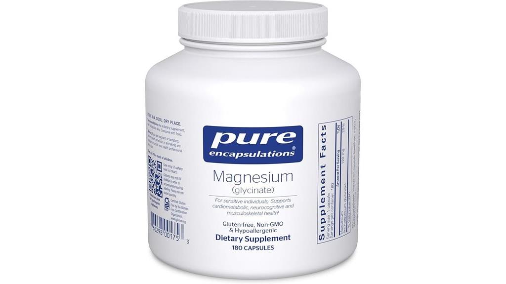 magnesium glycinate supplement capsules