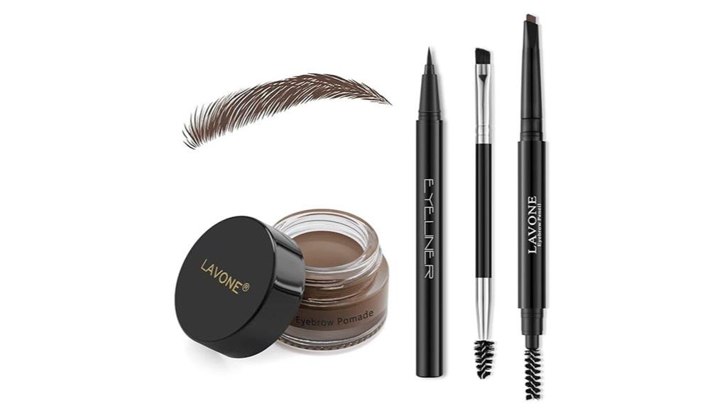 makeup kit with eyebrow tools