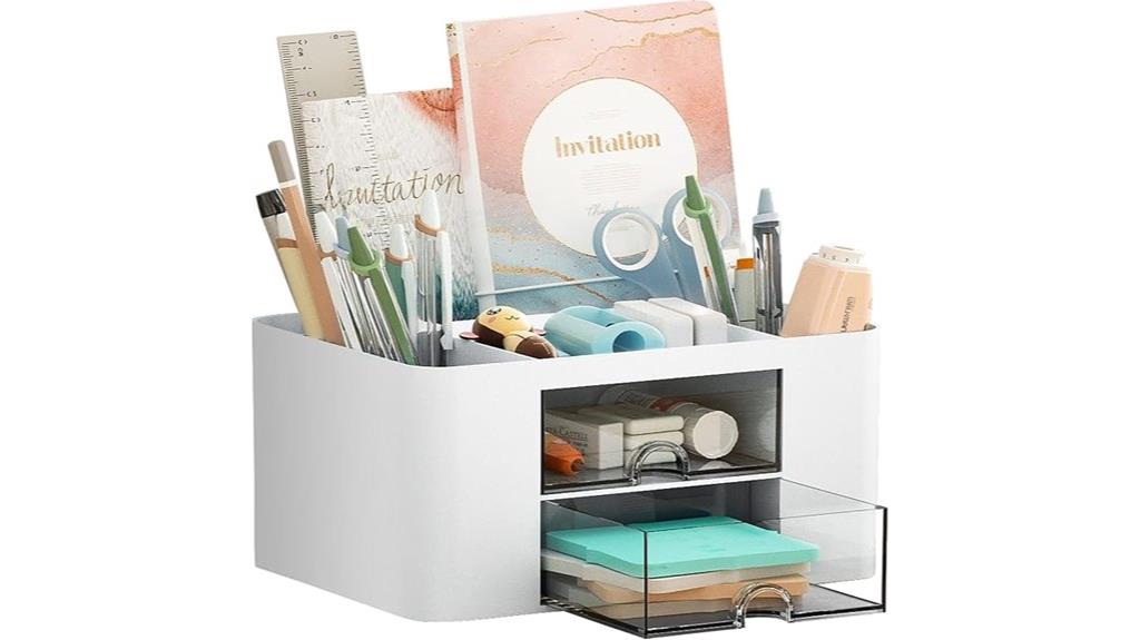 marbrasse two drawer pen organizer