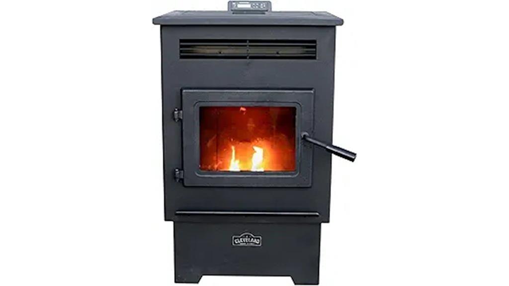 medium pellet stove capacity