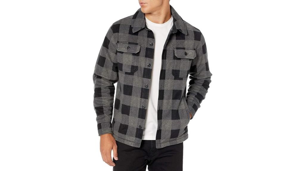 men s winter fleece shirt