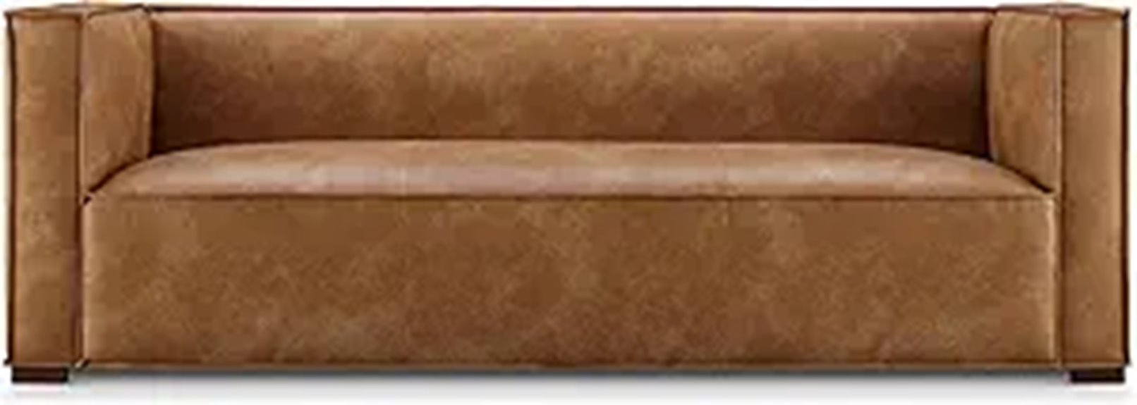 mid century faux leather sofa