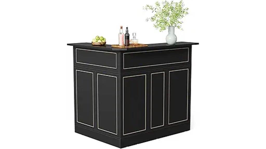 mini black bar cabinet