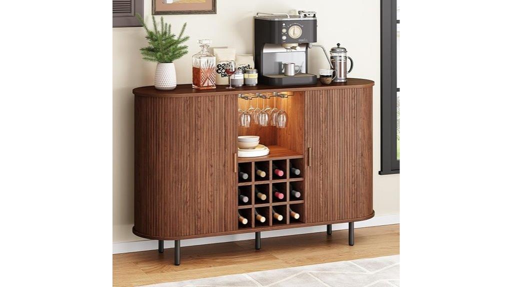 modern wine cabinet with lighting