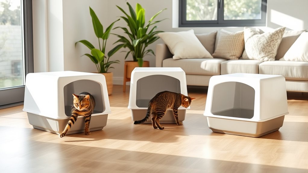 multiple boxes promote feline harmony