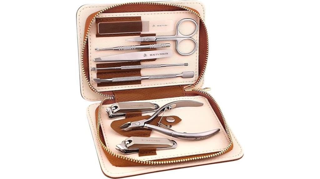 nine piece travel manicure kit