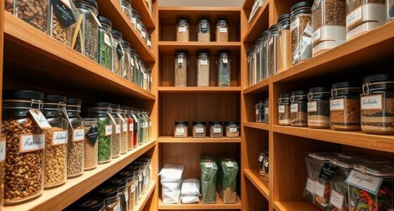 organized pantry zones labels