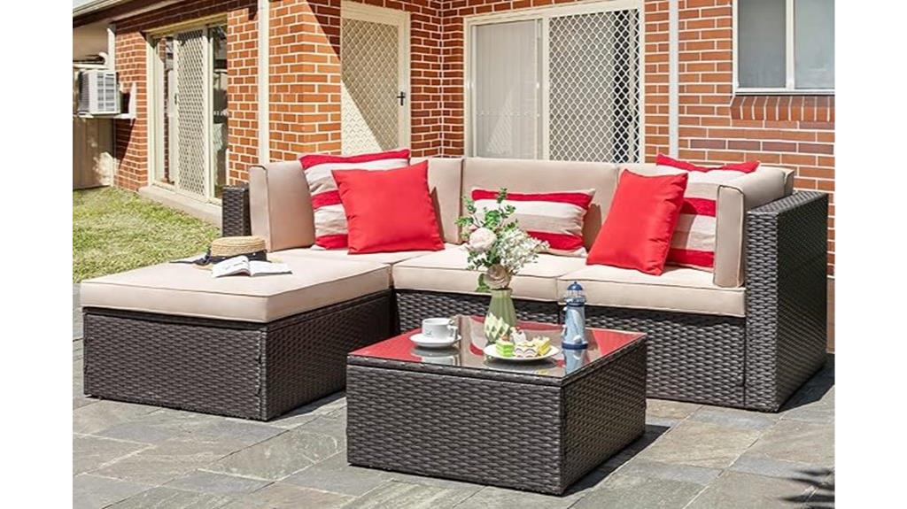 outdoor all weather rattan set