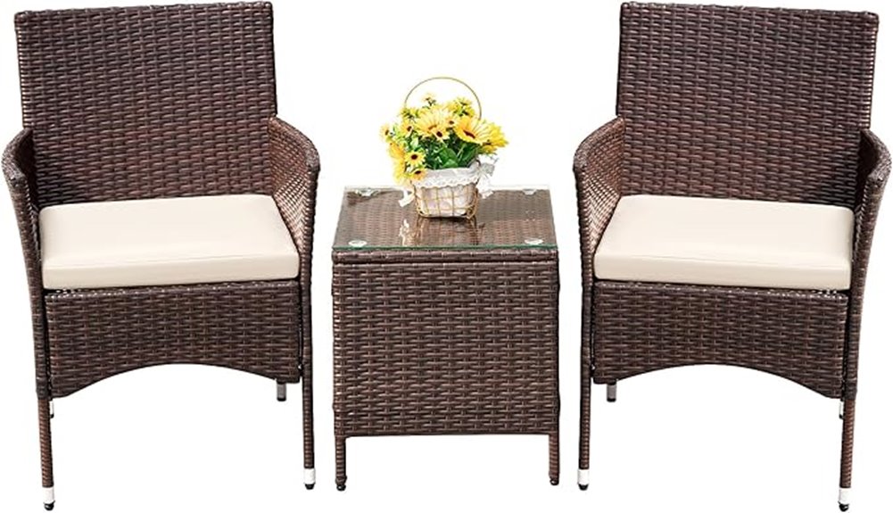 outdoor rattan patio set