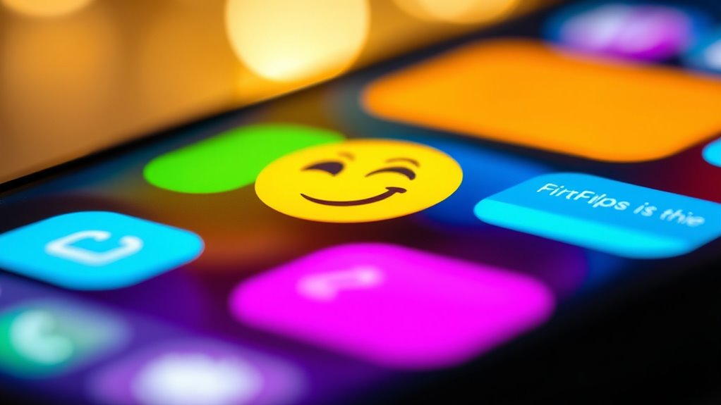 playful flirtation with emojis