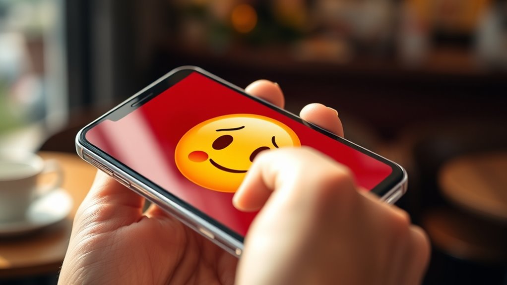 playful flirtatious emoji reply