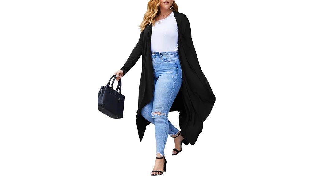plus size drape cardigan