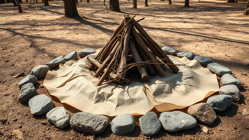 prepare fire site safely