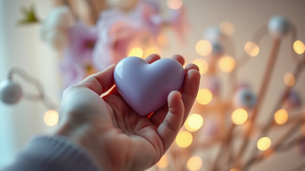 purple heartfelt emotional expression