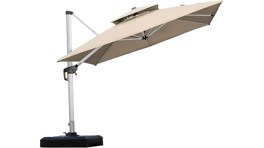 purple leaf 9ft square umbrella