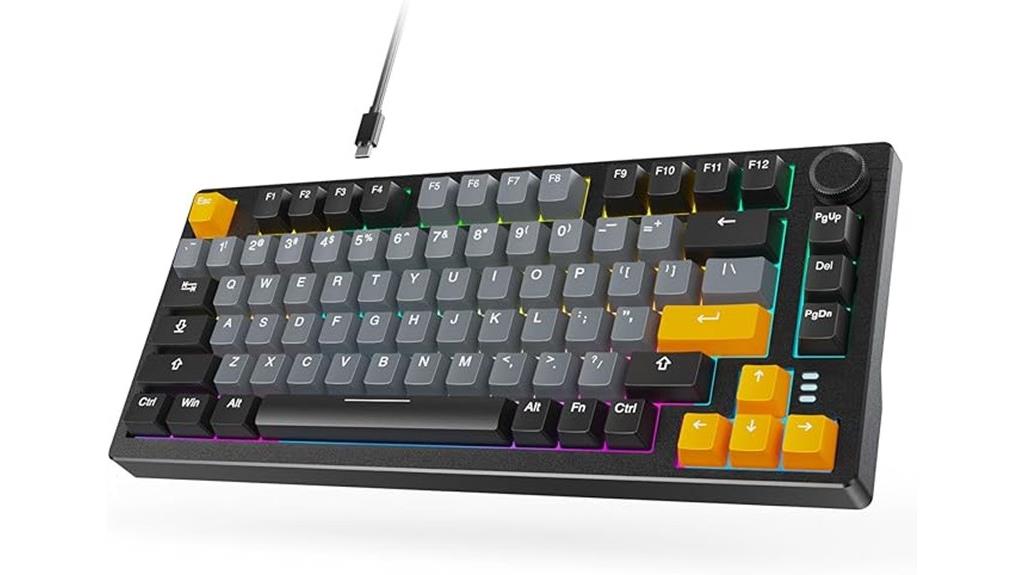 rainbow backlit mechanical keyboard
