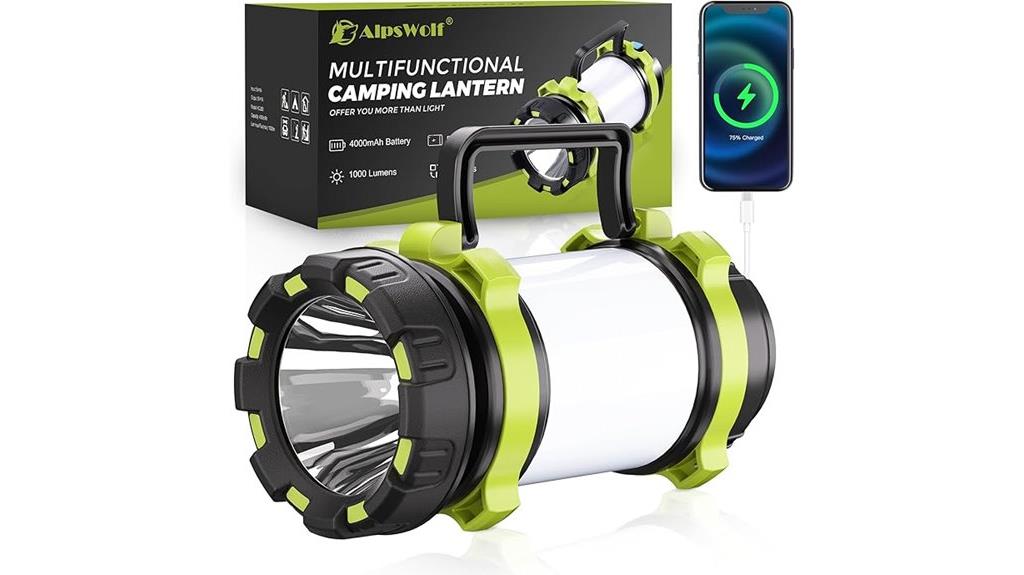 rechargeable alpswolf camping flashlight