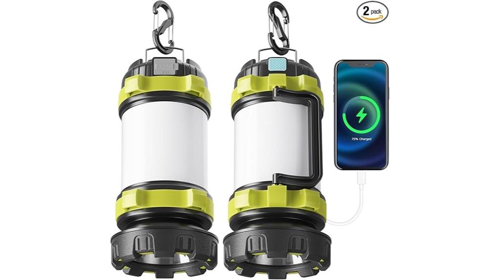 rechargeable camping lanterns pack