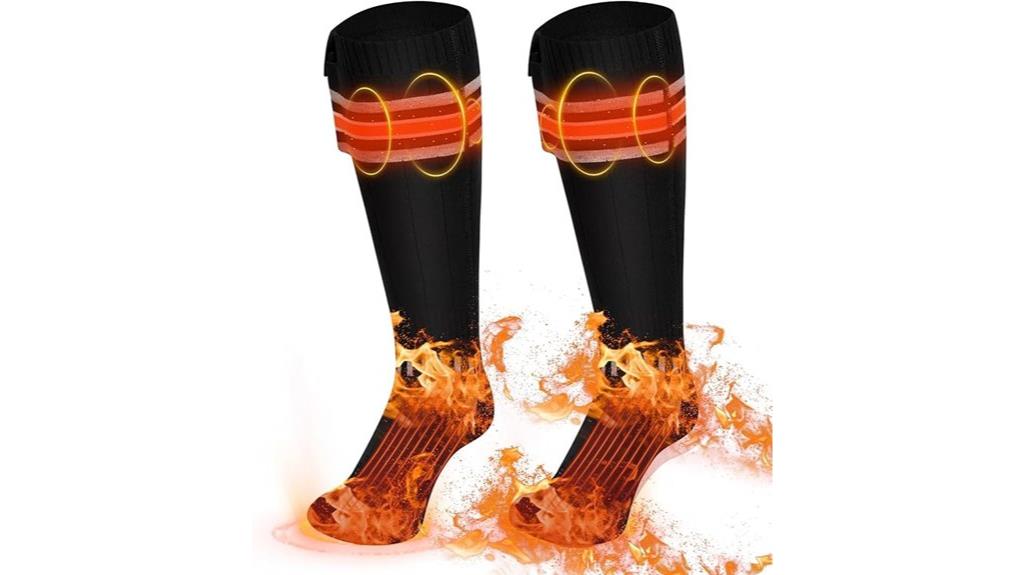 rechargeable heated cold weather socks