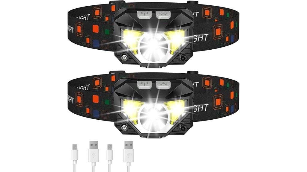 rechargeable led headlamps pack