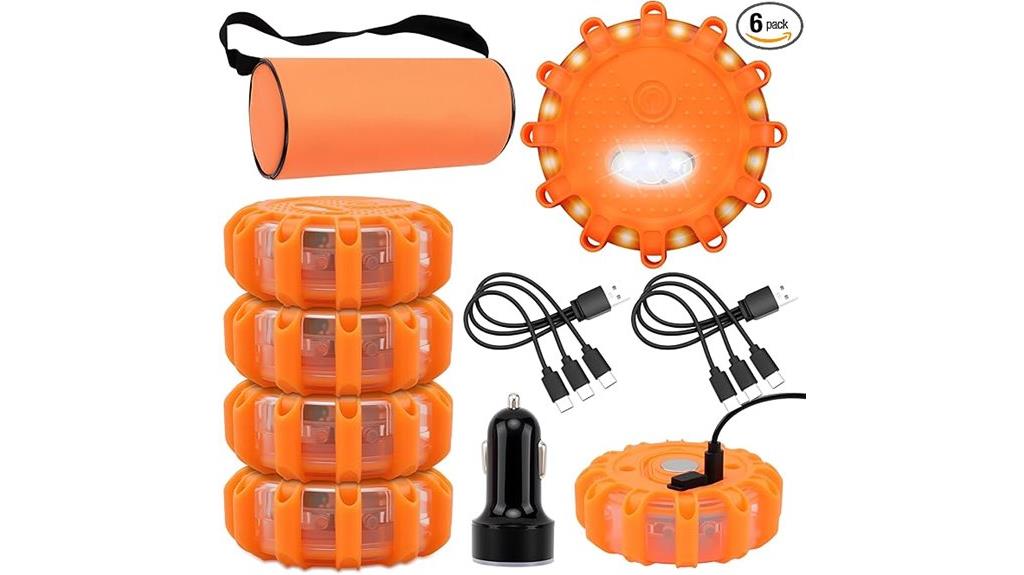 rechargeable led road flares