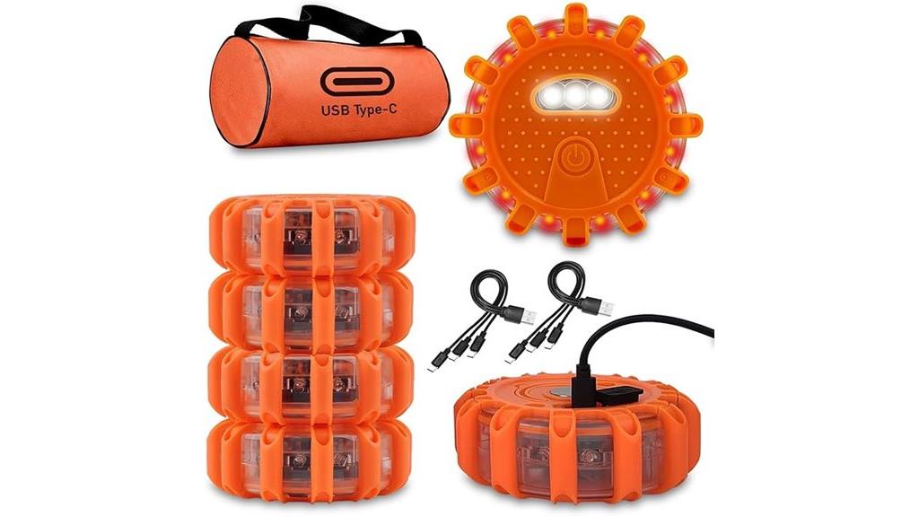 rechargeable led road flares