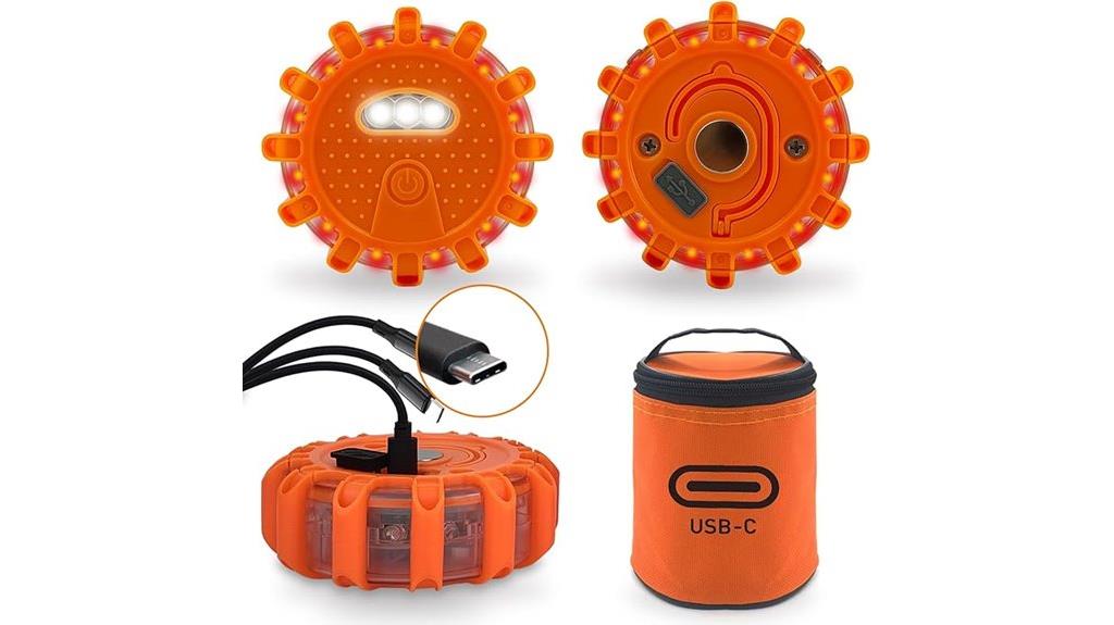 rechargeable usb c road flares