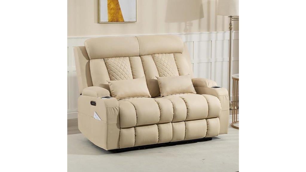 recliner loveseat with ports