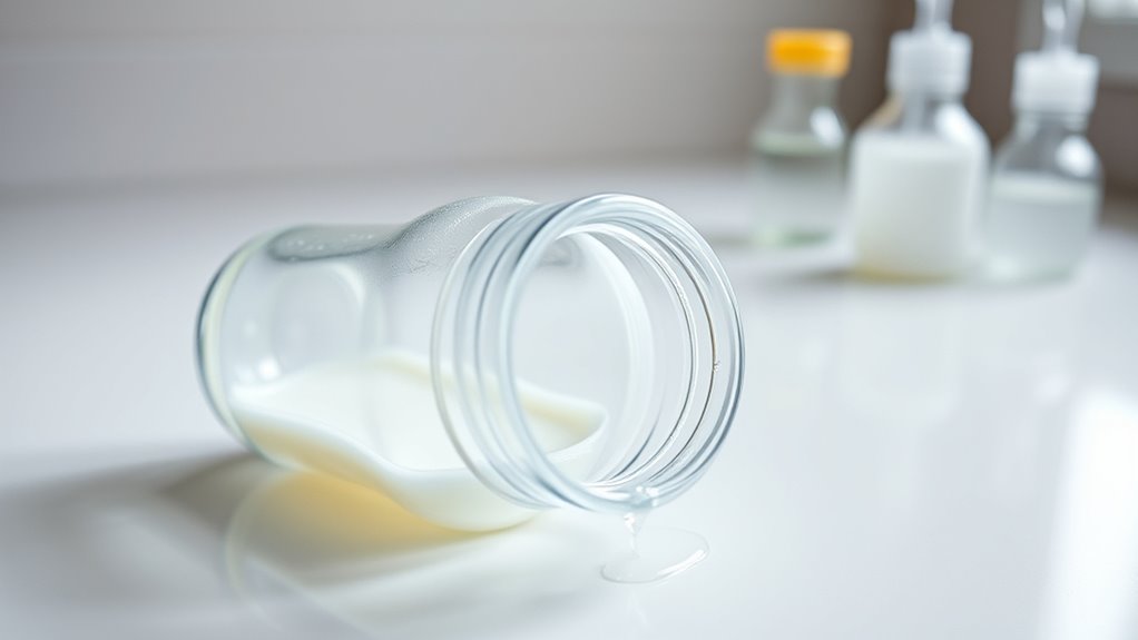 rinse bottles immediately after