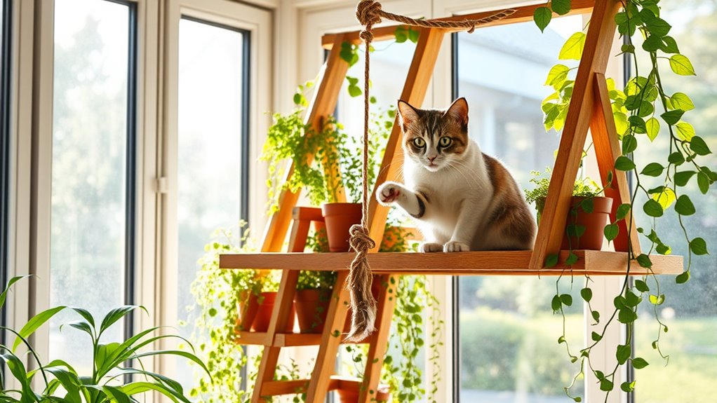 safe stimulating feline outdoor space