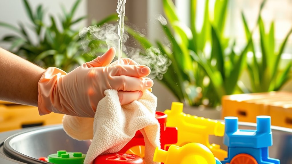 safe toy disinfection techniques
