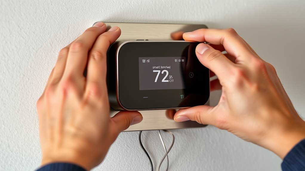 secure thermostat firmly in place