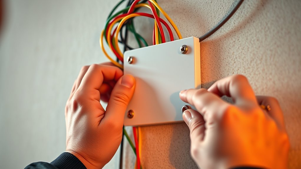 secure wiring and mounting