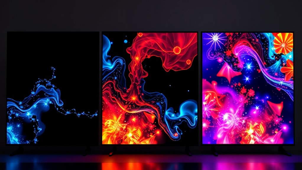 self emitting flexible organic pixels