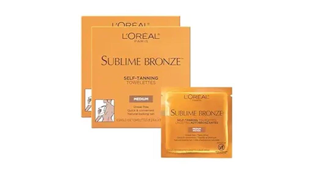 self tanning towelette wipes