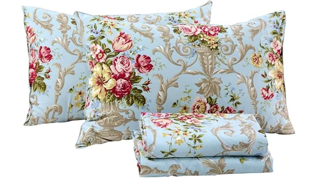 shabby floral queen bedding